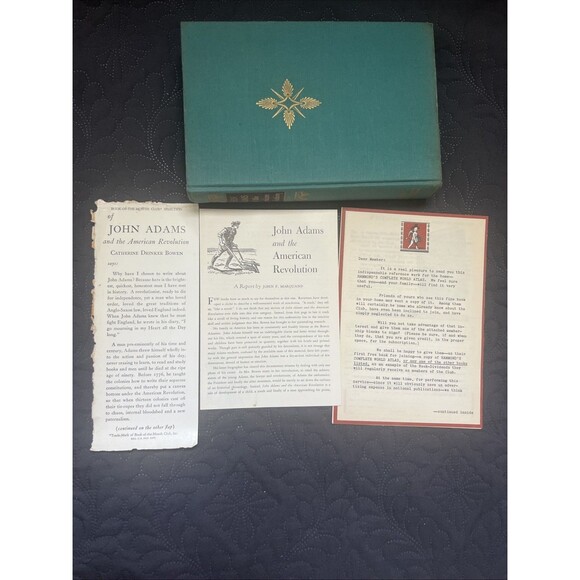 VTG John Adams and The American Revolution Catherine Bowen HB 1950 First Edition - Picture 11 of 11